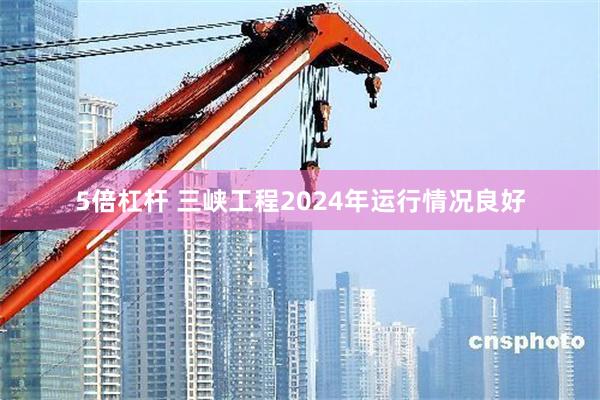 5倍杠杆 三峡工程2024年运行情况良好